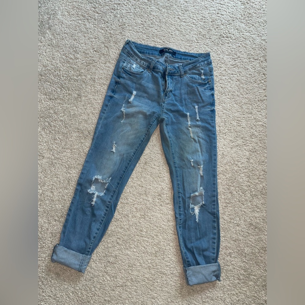 Wax stretch jeans